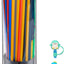 Dispensador pajitas vidrio con tapa 35pzas