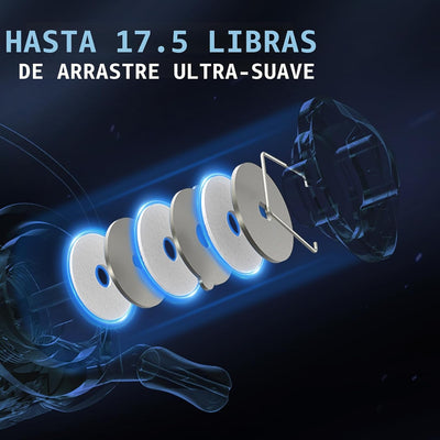 Carrete Giratorio Centron 500 para Pesca en Hielo 17.5lb