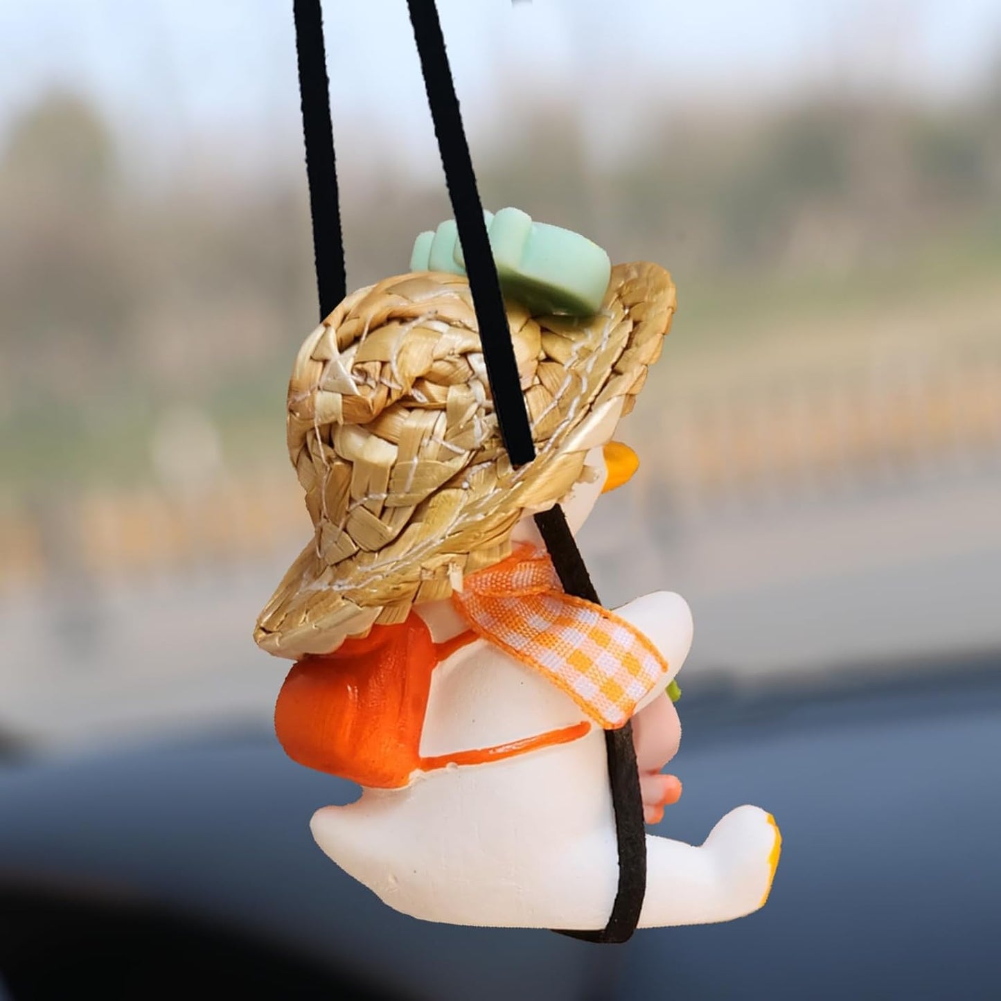 Adorno colgante pato oscilante para espejo coche