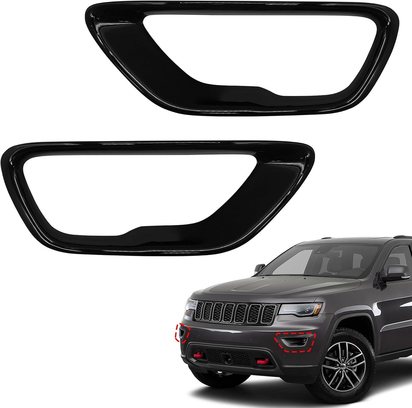 Cubiertas luz antiniebla Jeep Grand Cherokee 17-21 negro