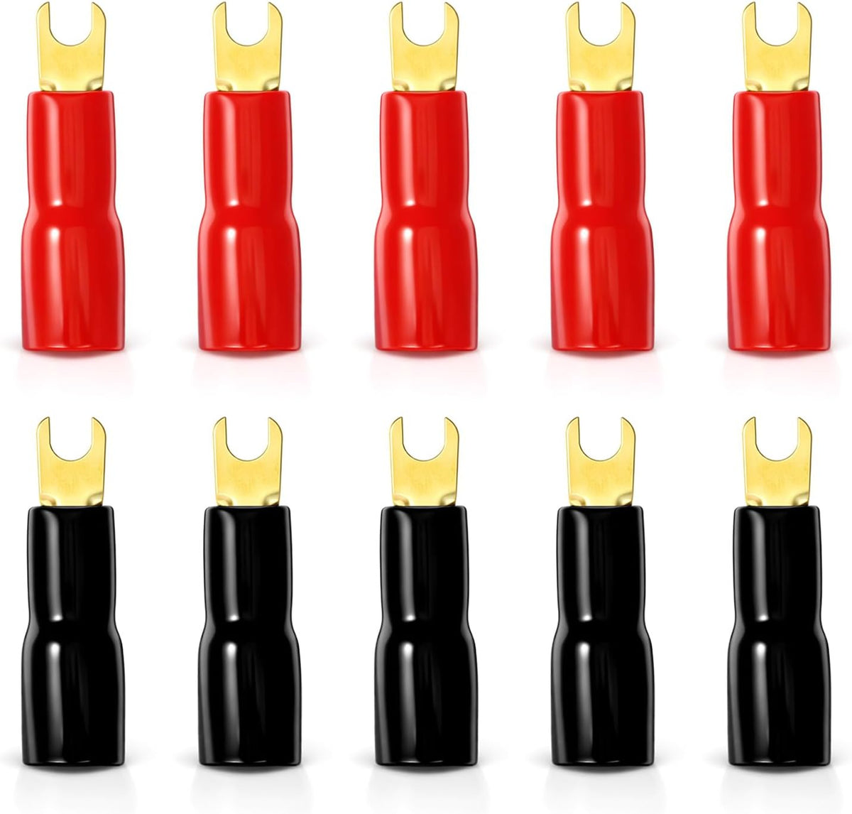 10 Conectores Terminal Pala 4GA Adaptador Barrera Crimpado