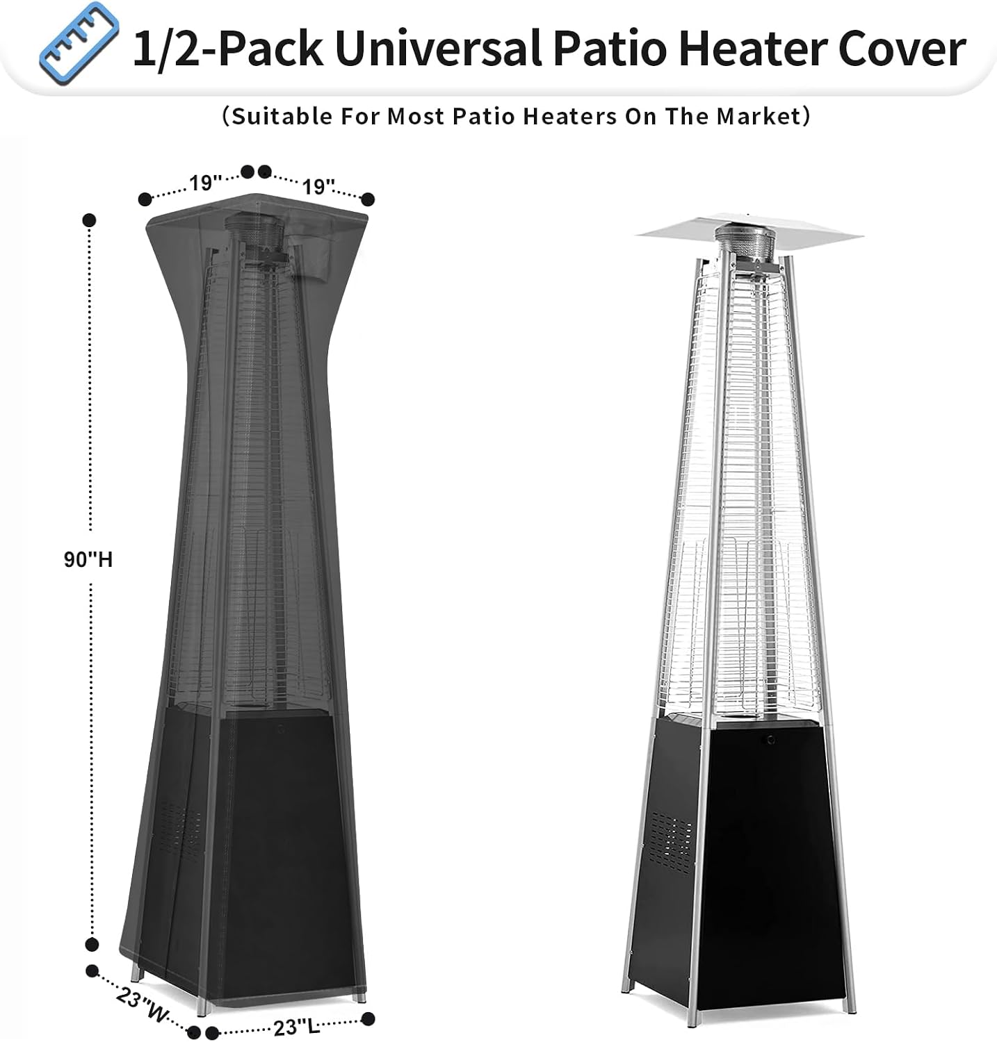 Fundas impermeables calentador patio con cremallera