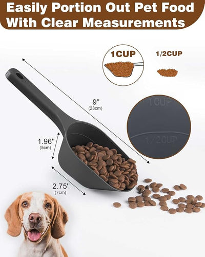 3 Tazas Medidoras Alimentos Mascotas 1 y 1/2 Taza Plástico