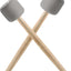 2 Mazos Tambor 13pulg Espuma Gris