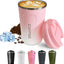 Taza café acero inox aislamiento vacío reutiliz. con tapa