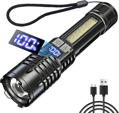 Linterna LED recargable 10000lm USB-C ajustable 5 modos