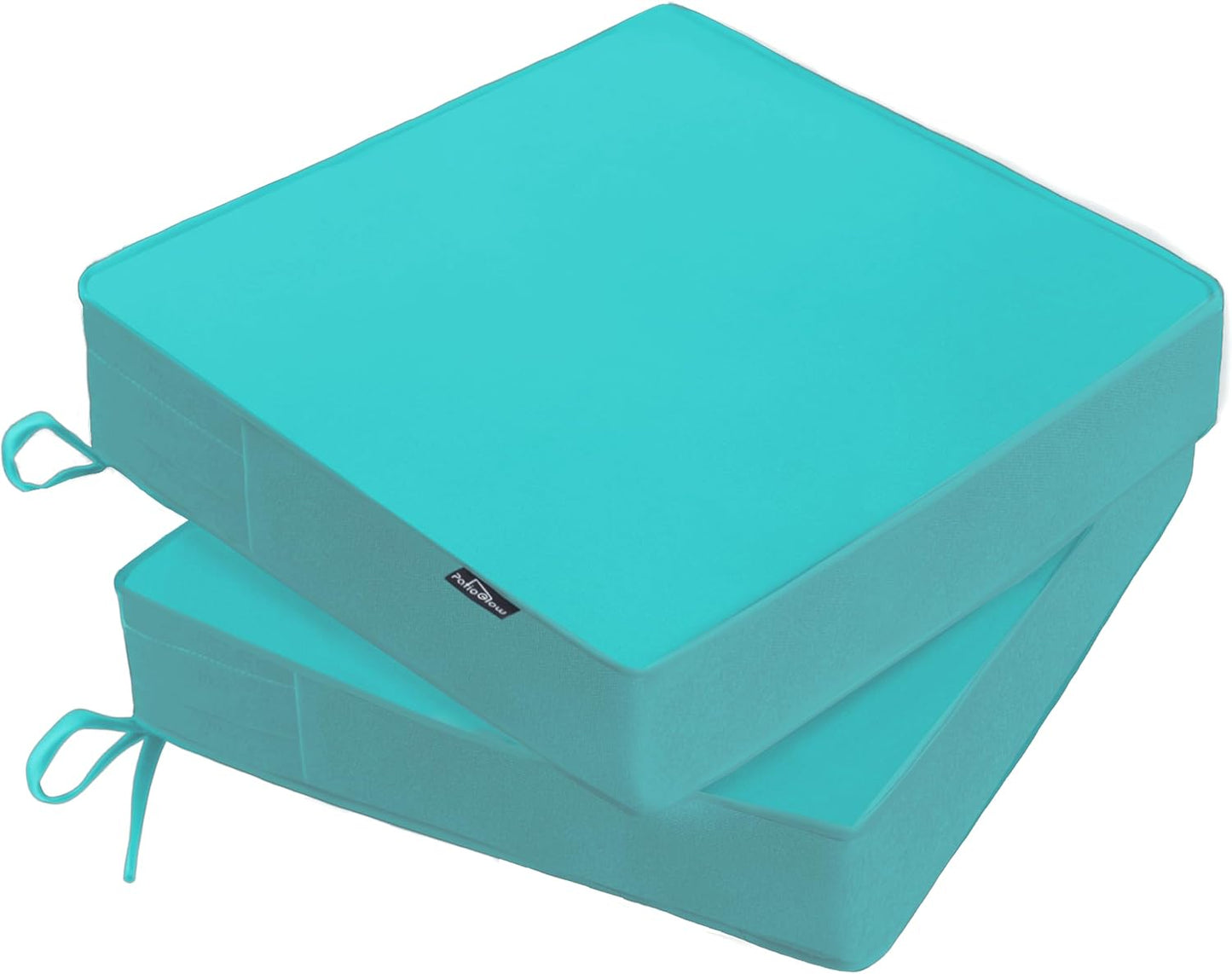 Cojines silla patio 24x24" impermeables set 2 verde
