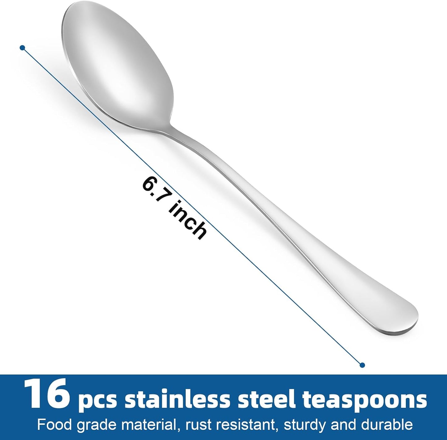 Set 16 cucharaditas acero inox grado alimenticio
