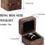 Caja madera anillos boda 2 ranuras vintage rústica