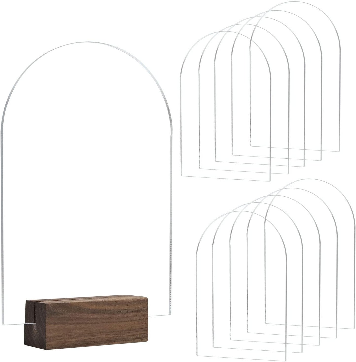 Letrero acrílico transparente 4x6pulg pack 10 hojas 1/8pulg