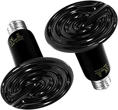 Bombilla calor reptiles 150W cerámica sin luz pack 2