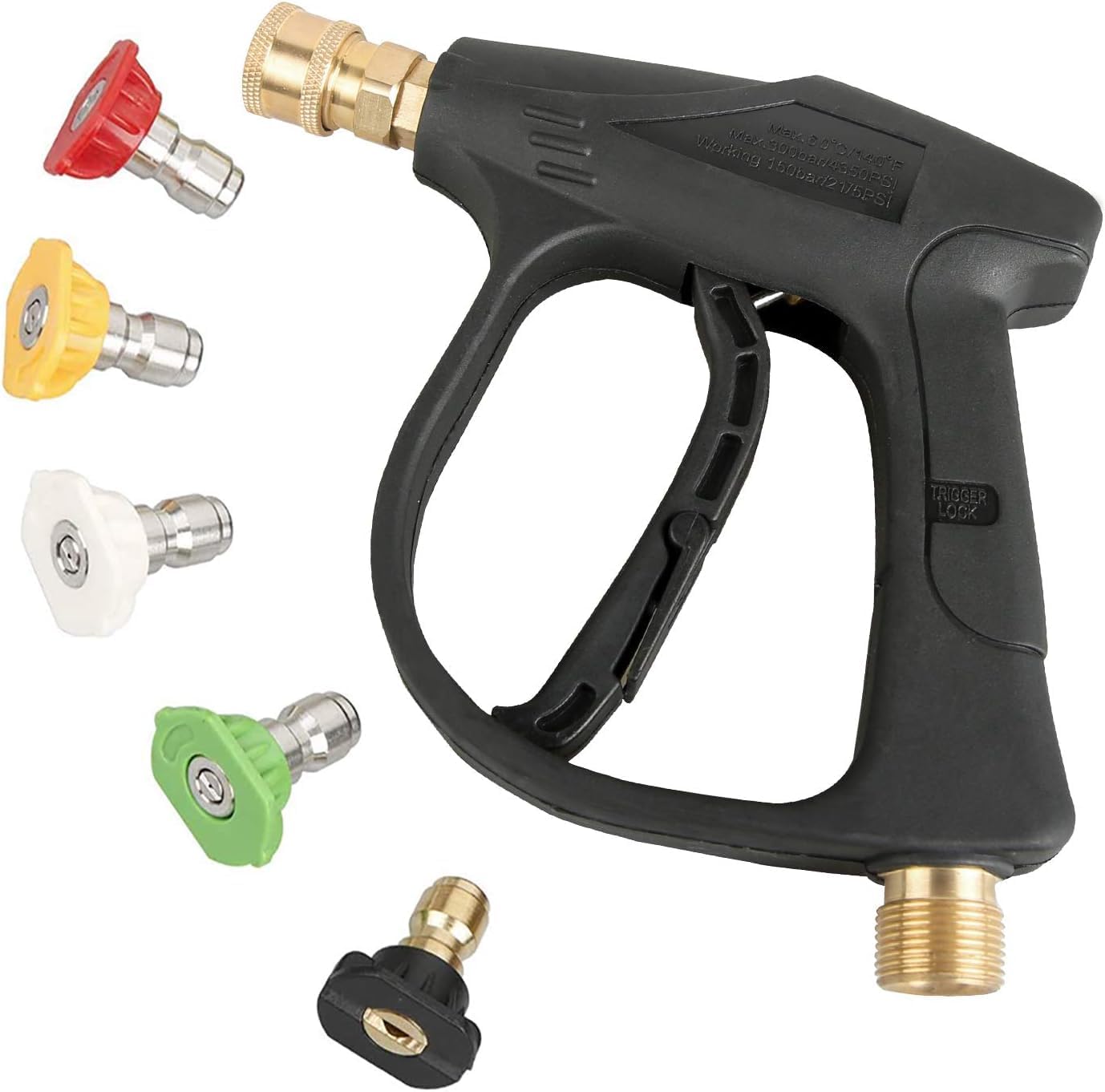 Pistola lavado presión 3000 PSI con boquillas M22 5 colores