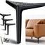 4 Pzas Patas Metal Muebles 7" Negro Mate