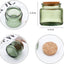 2 Tarros Vidrio 3.4oz Tapa Corcho Almacenamiento Cocina