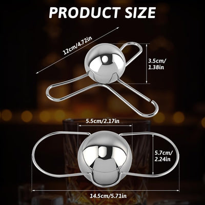 Paquete de 2 bolas de café congelado de acero inoxidable sin diluci