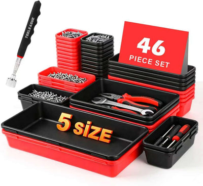 Caja herramientas 46 y 5 tamaños con bolígrafo magnético 15lb