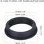 Tapa goma ojal montaje 2.898pulg ID 2.480pulg sello flexible negro