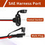 Pack 2 arneses SAE 12 AWG impermeable cargadores auto