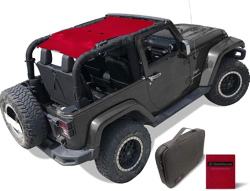 Parasol Jeep Wrangler JK 07-18 2 puertas malla rojo