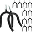 12 Ganchos U Negro para Pared Garaje Jardín 60lbs
