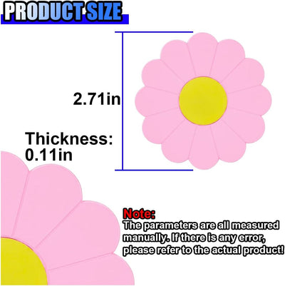 2 Pzas Alfombrillas Vaso Silicona Flor Antideslizante Auto