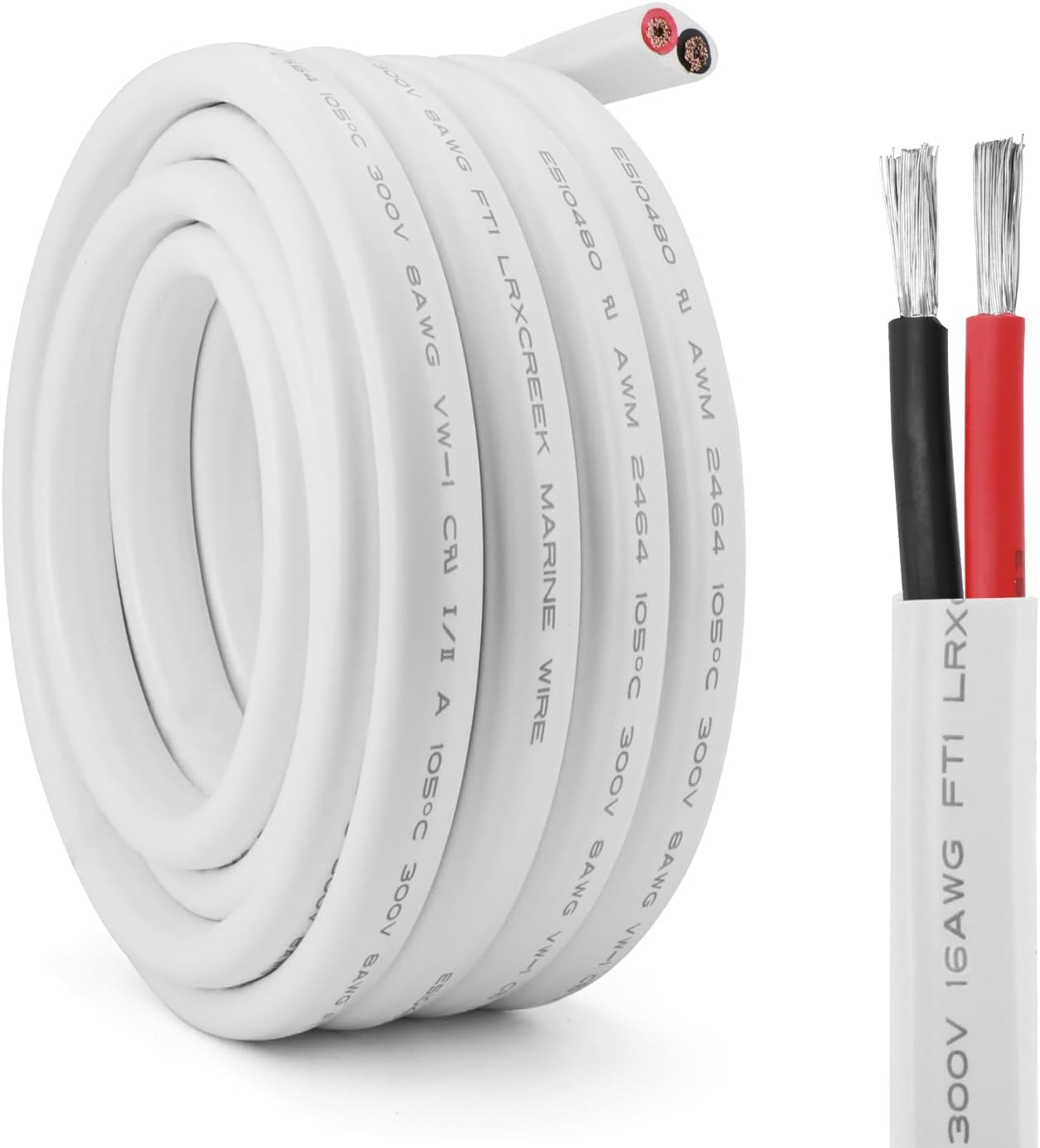 Cable marino 16 AWG dúplex 100pies cobre estañado