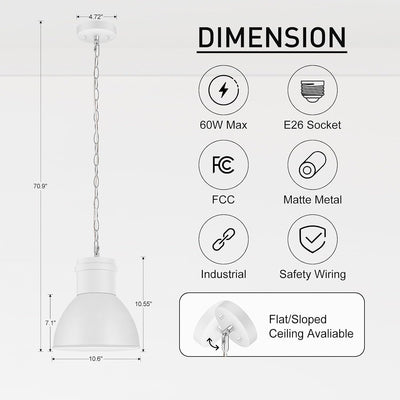 Lámpara colgante isla cocina pantalla metal ajustable