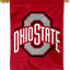 Bandera doble cara logotipo Buckeyes rojo