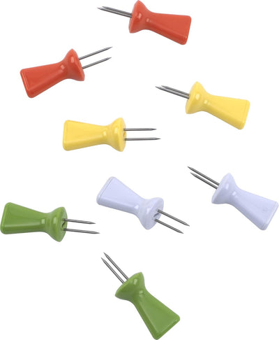 8 Soportes Maíz Brochetas Acero Colores Surtidos