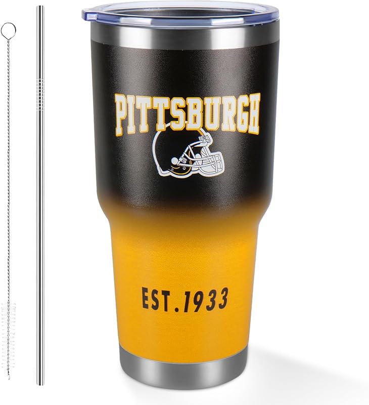Taza café auto aislada 30oz con tapa popote deporte viaje