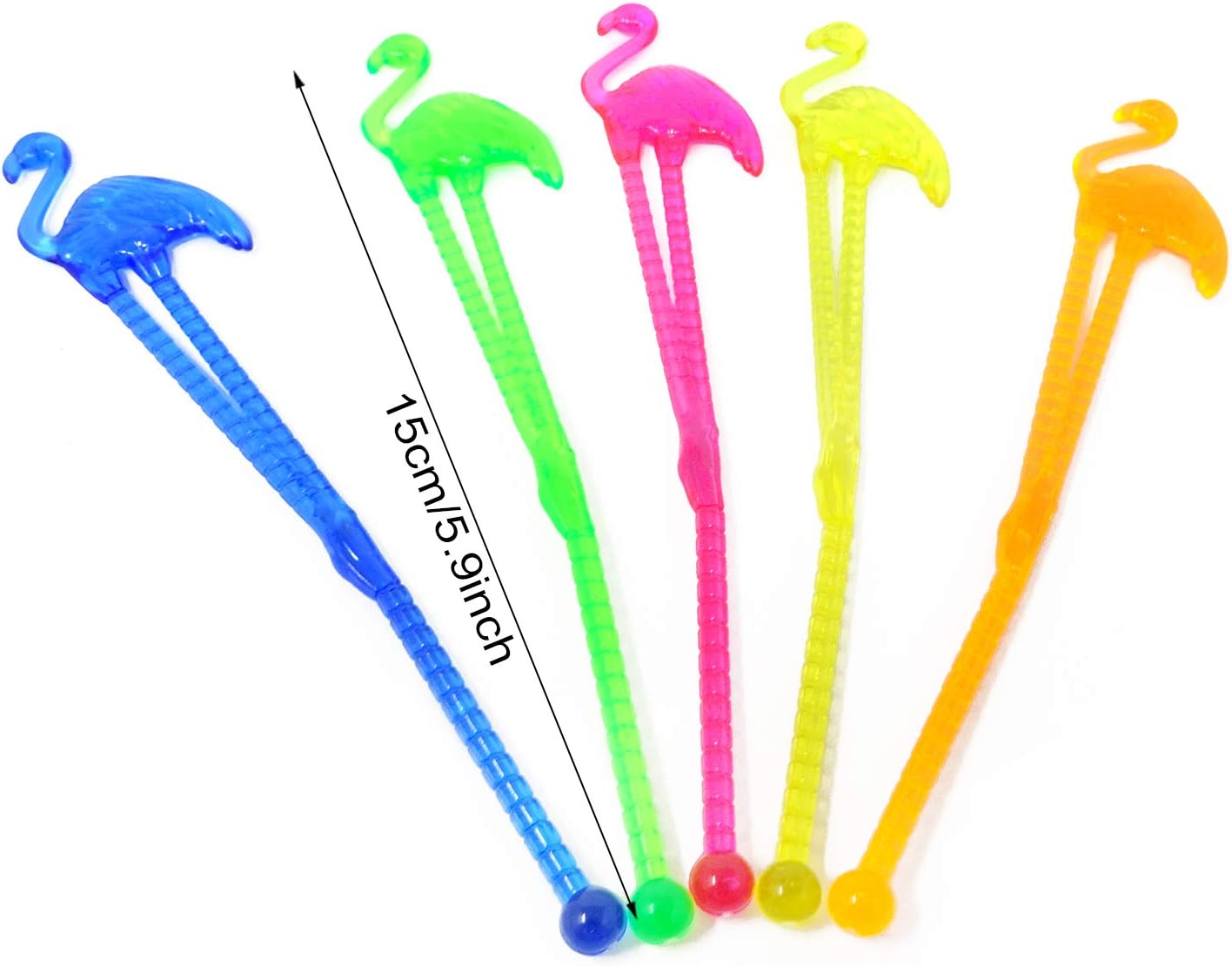50 Pzas Stirrers Cóctel Flamingo Tropical