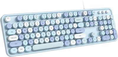 Teclado USB completo con numérico y soportes plegables