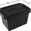 6 Pzas Cajas Almacenamiento Plástico Negro Pestillo 6qt