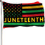 Bandera Juneteenth 3x5ft con ojales latón decoración afroamericana