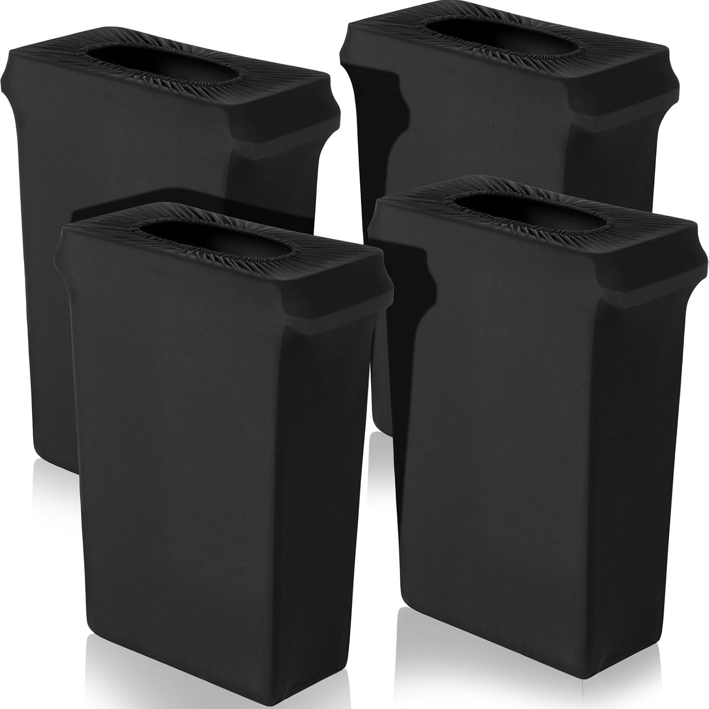 4 Pzas Bolsas Elastano 23gal para Basurero Negro