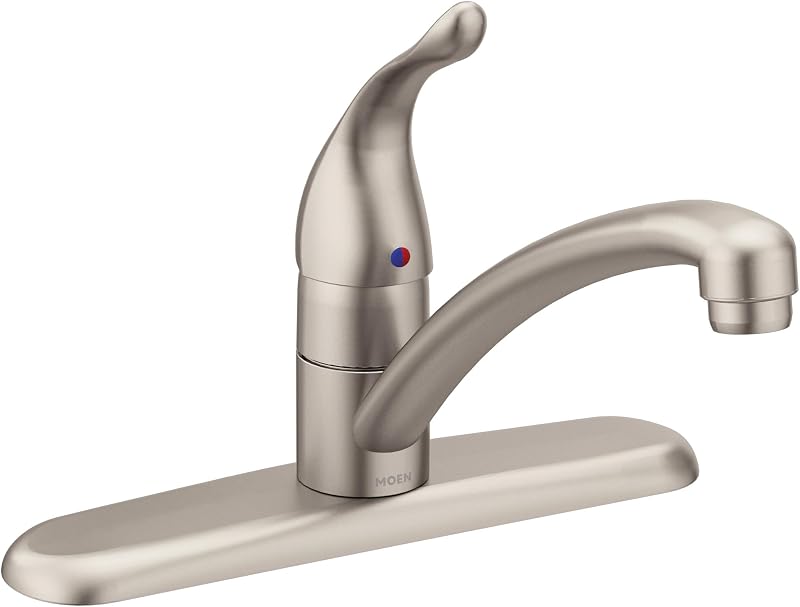 Grifo cocina arco bajo acero inox resistente manchas