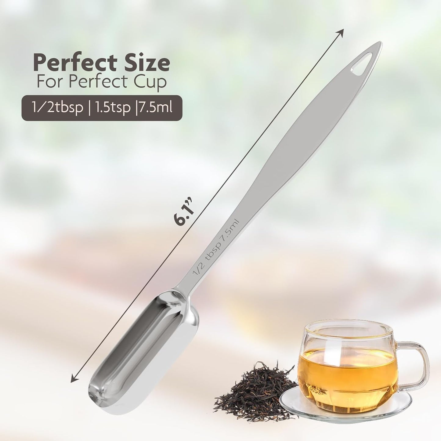 Cuchara té acero inox 1.5 cucharaditas para entusiastas