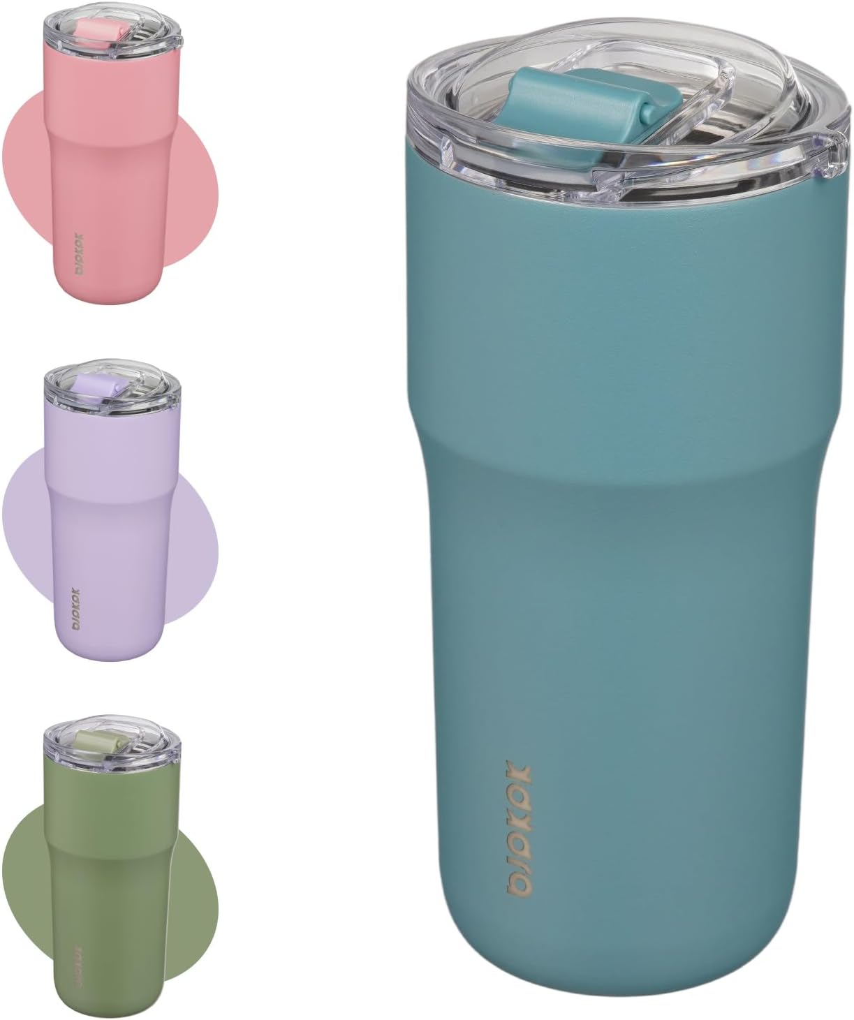 Vaso térmico acero inox 20oz con tapa color azul