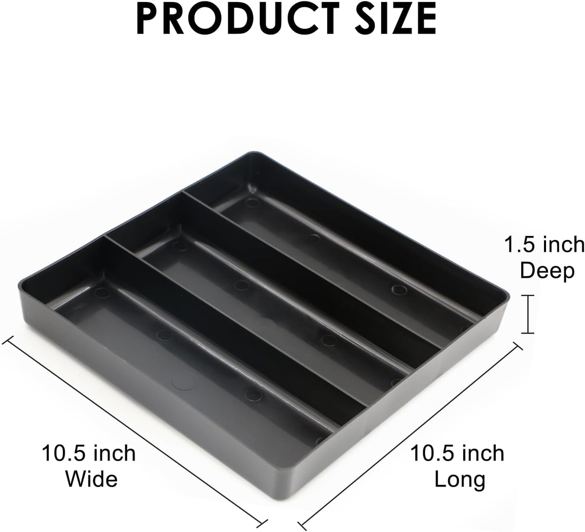 Bandeja organizadora plástico 3 compartimentos apilable taller