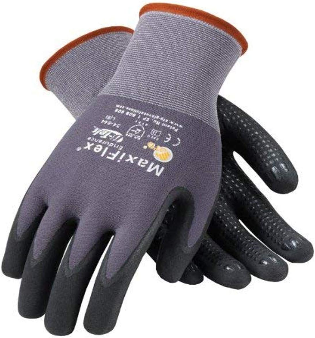 Guantes punto talla S color gris pack 12