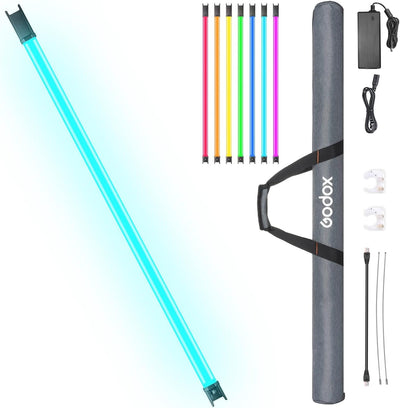 Luz RGB LED regulable 2700K-6500K con batería 5200mAh y control DMX