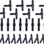 Kit conector manguera limpiaparabrisas 24pzas tipo T e I