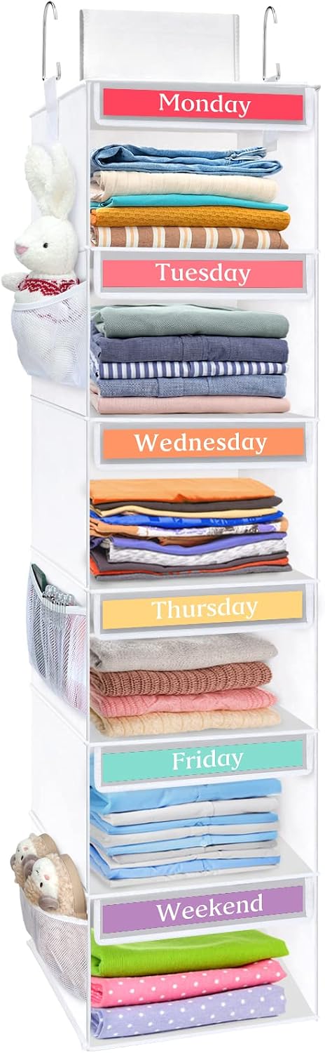 Organiz. ropa niños 6 estantes color blanco