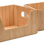 Set 2 Cajas Bambú Frente Abierto Organiz. Cocina