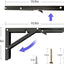 Soportes estante plegables pared metal negro 16"