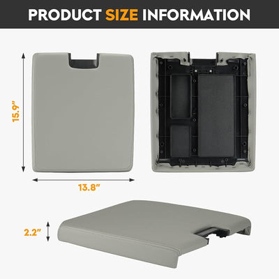 Tapa consola central gris con base Chevy Avalanche 07-14
