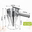 Dispensador masa panqueques acero inox 40oz con 4 boquillas