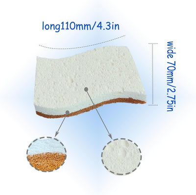 Esponjas cocina biodegradables 12 pzas antiarañazos celulosa y coco
