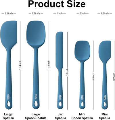 Set 5 Espátulas Silicón Grado Alimenticio Antiadherente