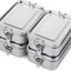 4 Pzas Fiambreras Acero Inox 29oz con 2 Compartimentos
